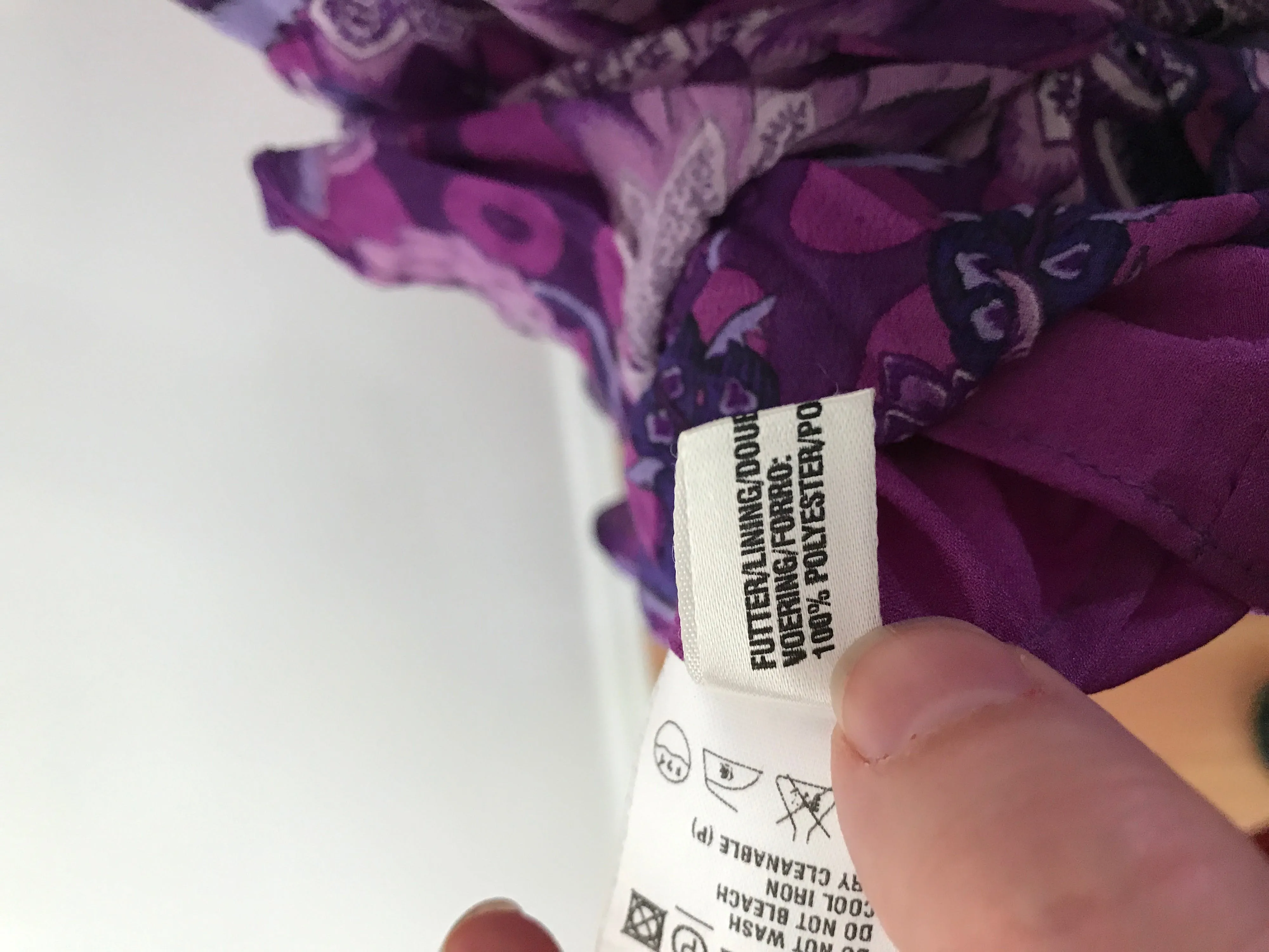 00's Purple Silk Paisley and Polka Dot Dress by Escada