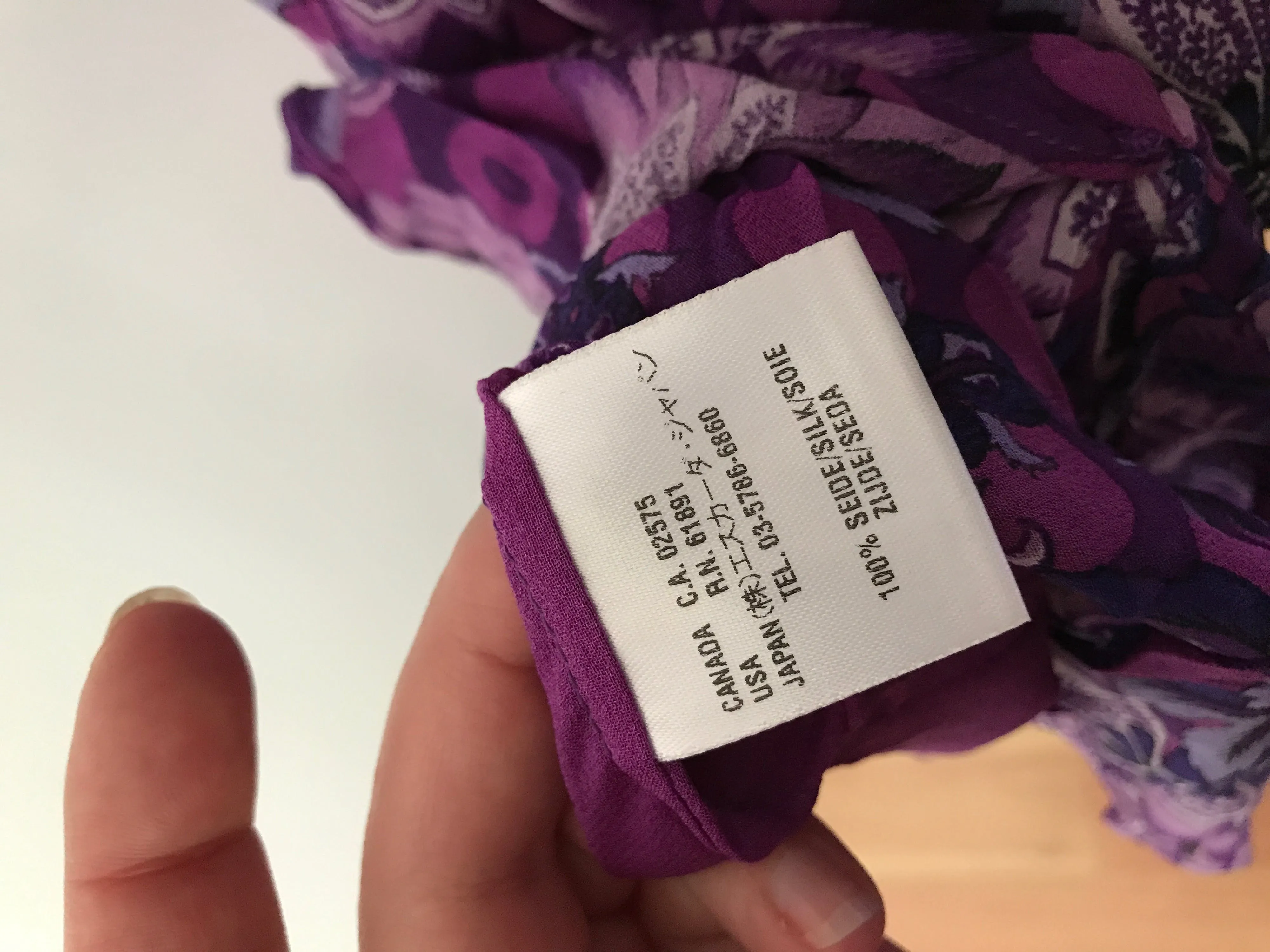 00's Purple Silk Paisley and Polka Dot Dress by Escada