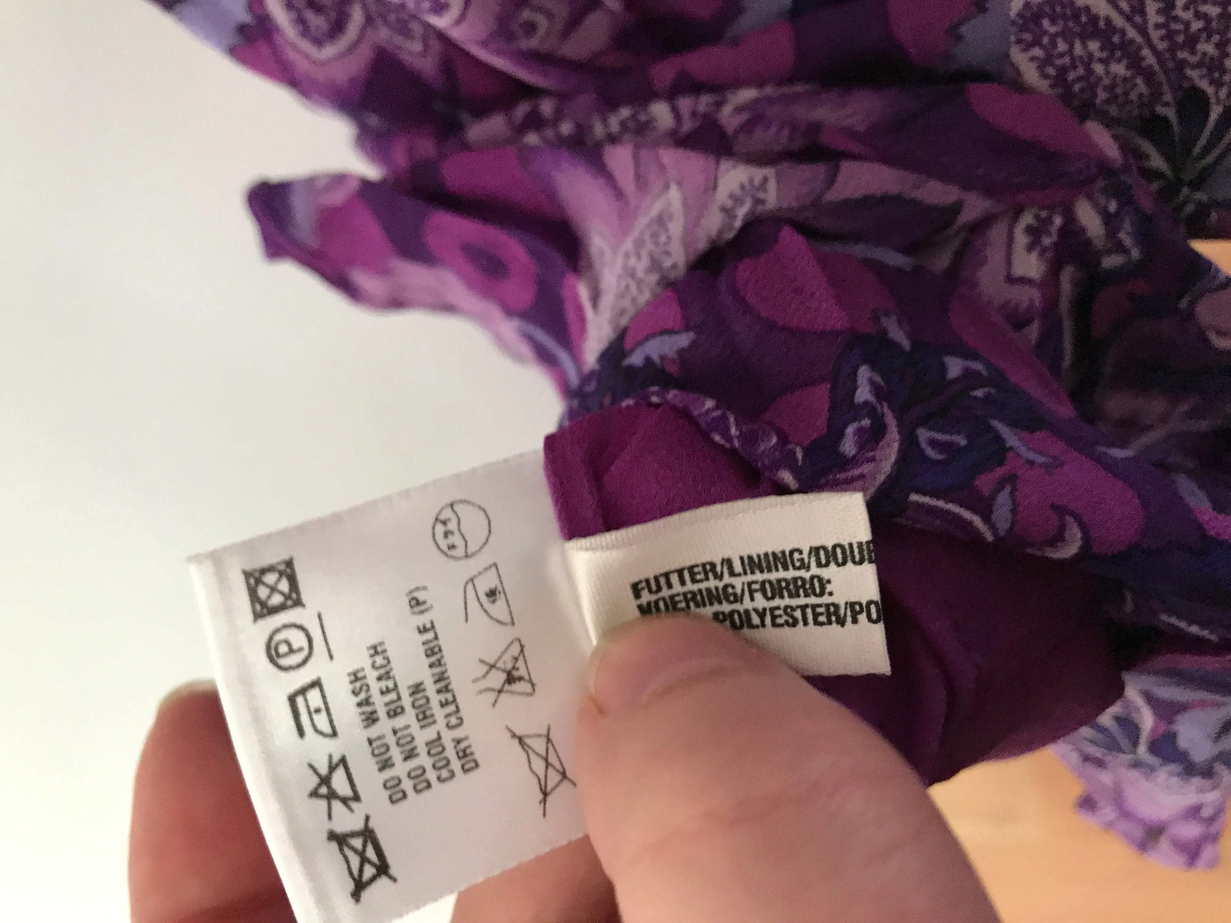 00's Purple Silk Paisley and Polka Dot Dress by Escada