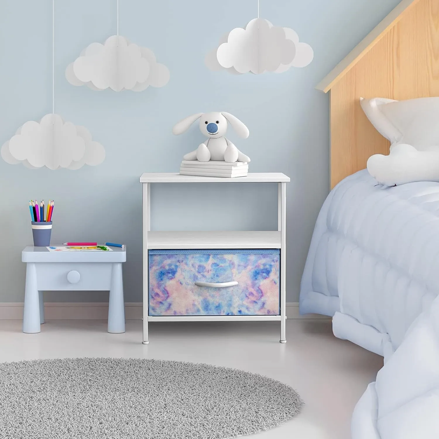 1 Drawer Nightstand Shelf