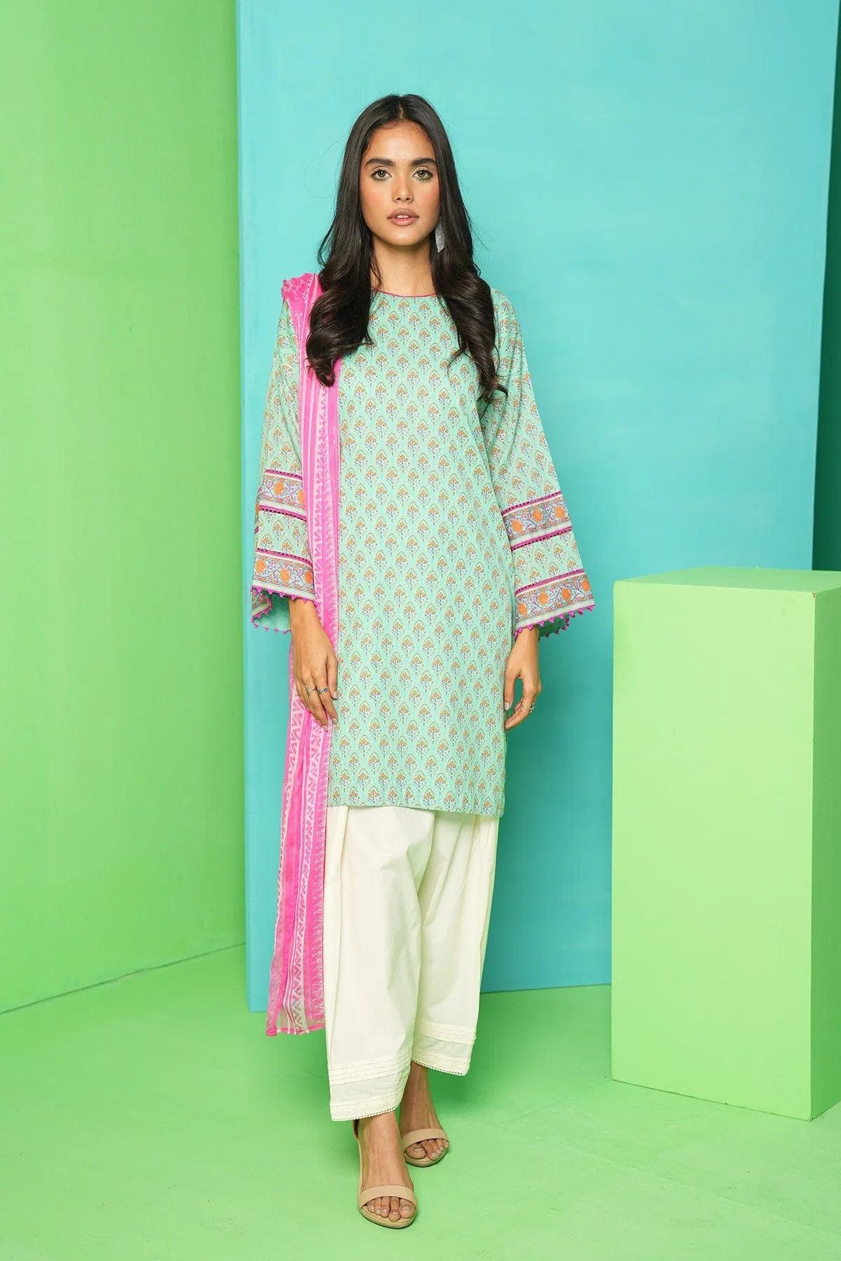 1 Pc Printed Chiffon Dupatta