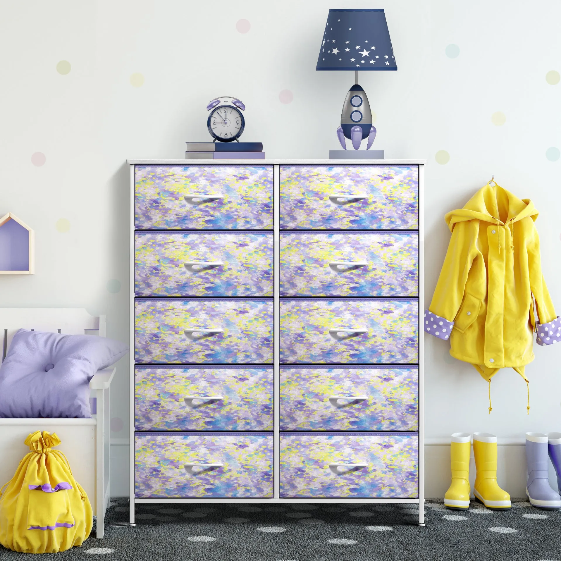 10 Drawer Tall Vertical Dresser