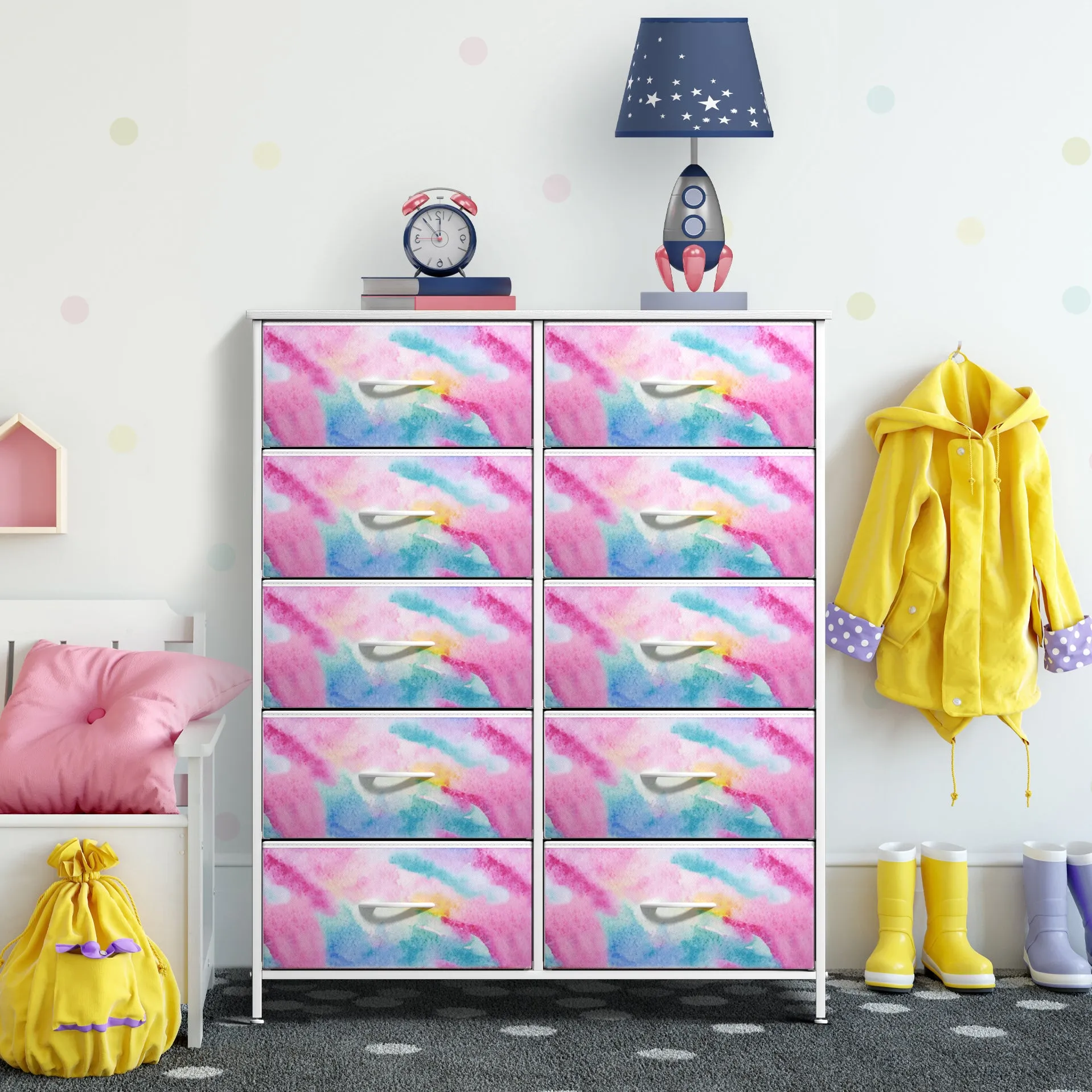 10 Drawer Tall Vertical Dresser
