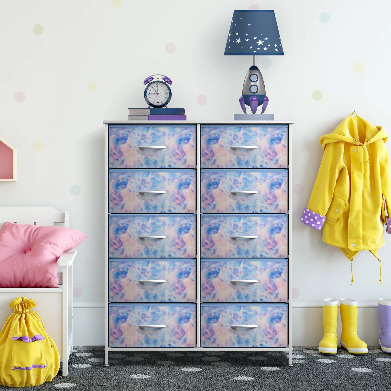 10 Drawer Tall Vertical Dresser