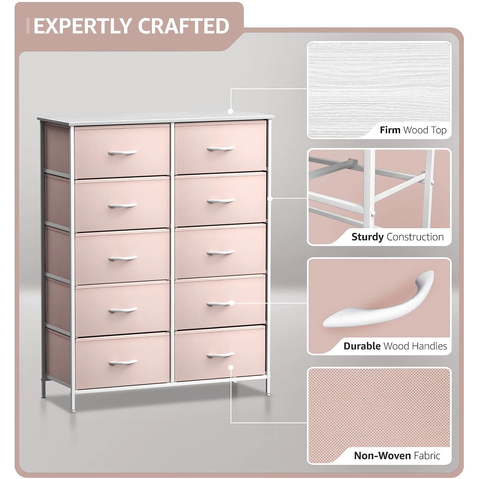 10 Drawer Tall Vertical Dresser