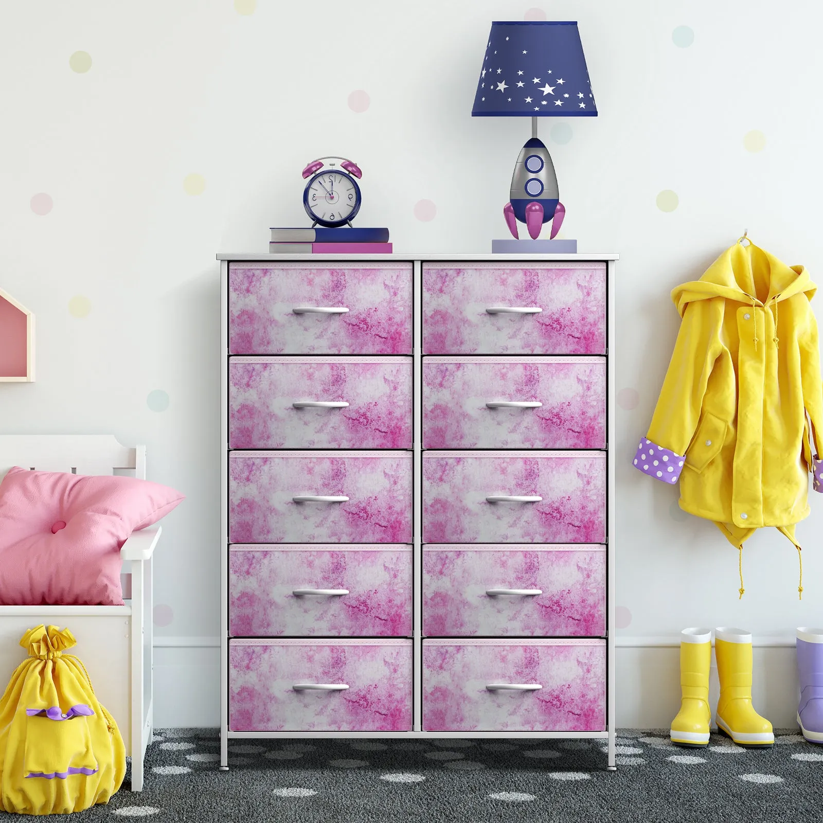 10 Drawer Tall Vertical Dresser