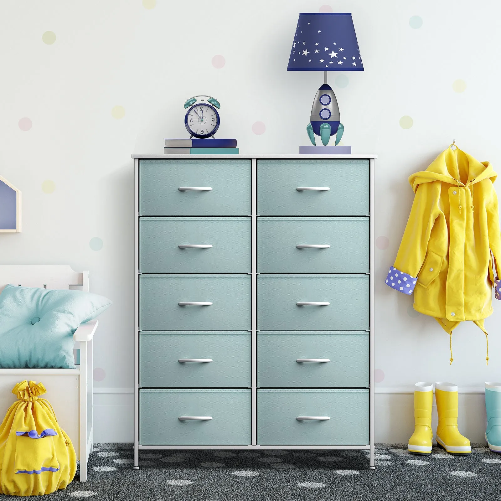10 Drawer Tall Vertical Dresser