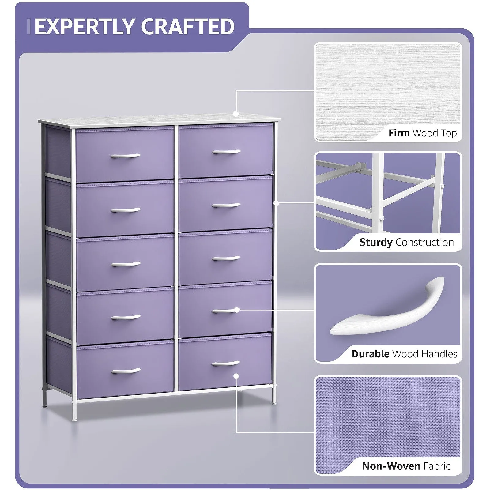 10 Drawer Tall Vertical Dresser
