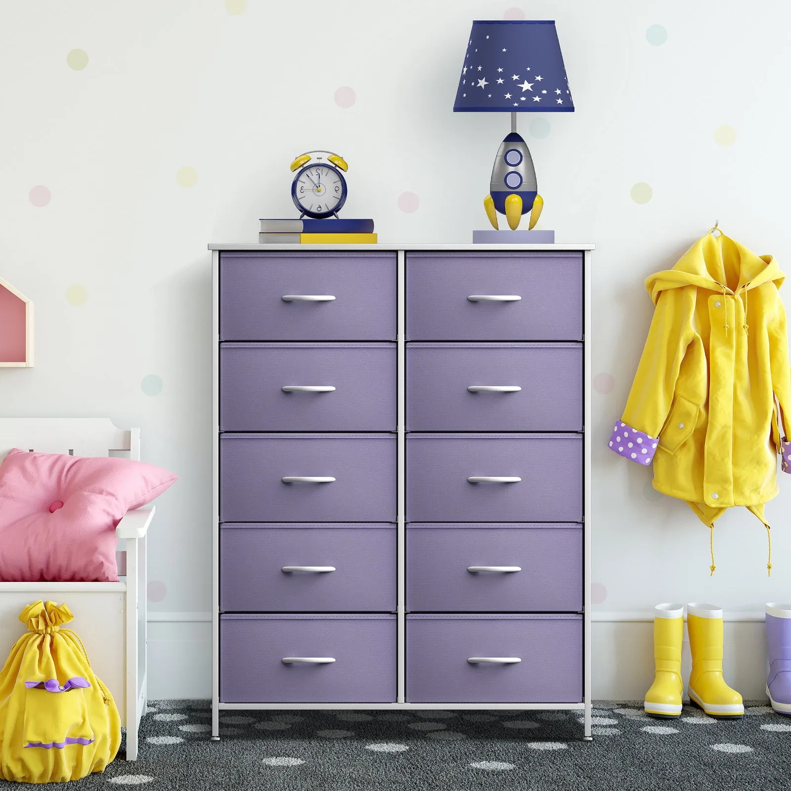 10 Drawer Tall Vertical Dresser