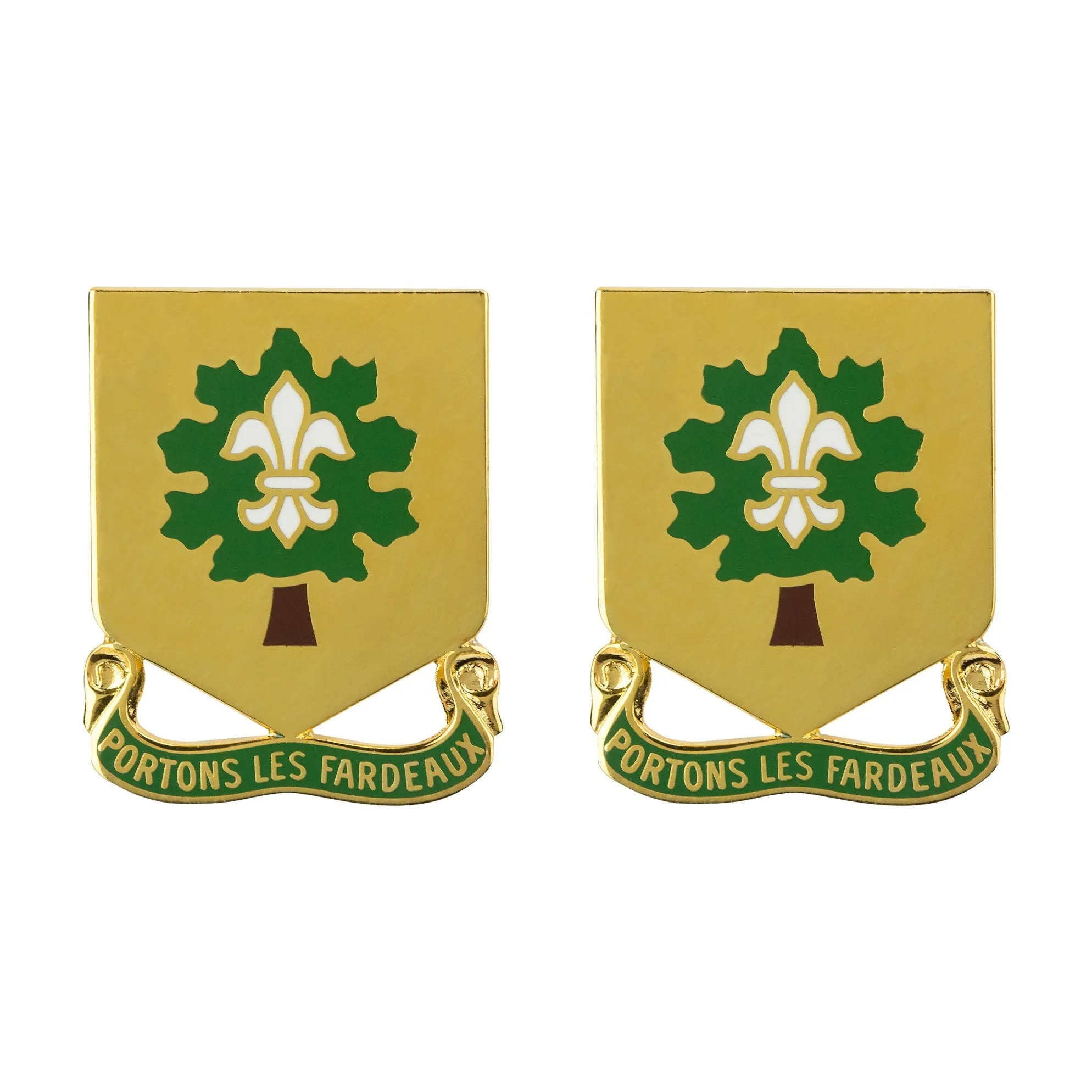 101st Support Battalion Unit Crest (Portons Les Fardeaux) - Sold in Pairs