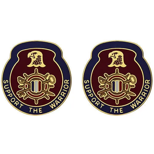 1034th Support Battalion Unit Crest (Support the Warrior) - Sold in Pairs