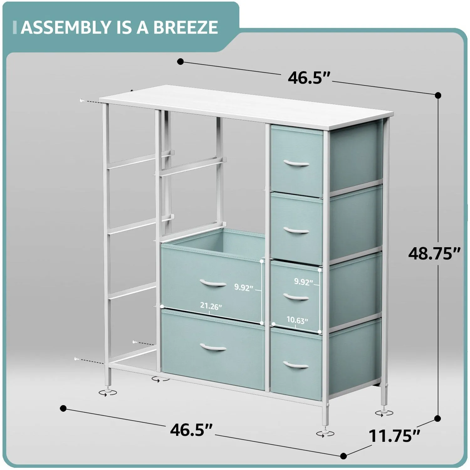 12 Drawer Wide Dresser