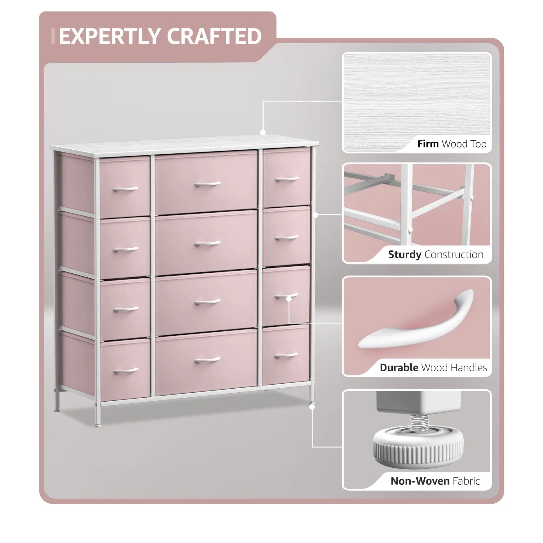 12 Drawer Wide Dresser