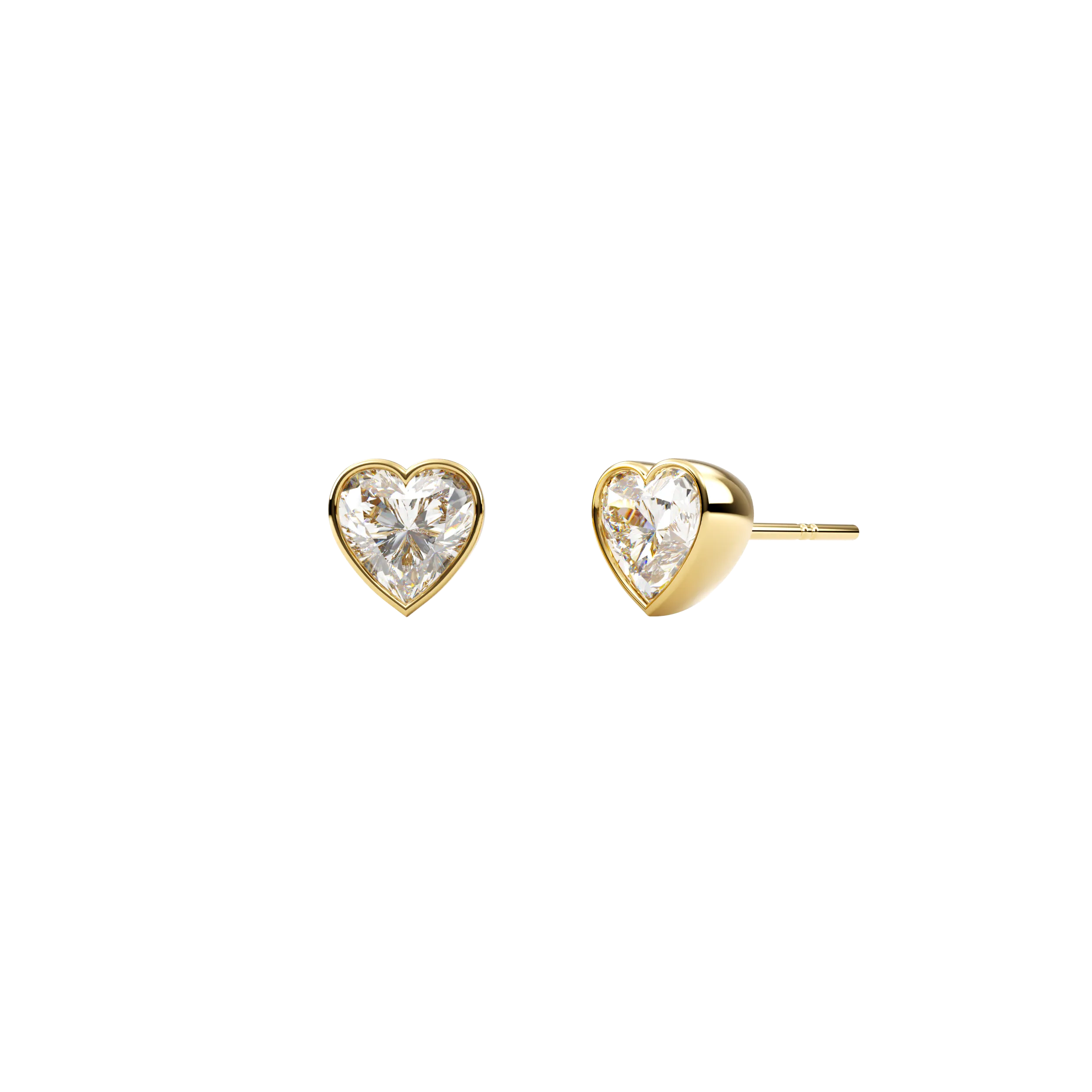 14k  Bezel Studs