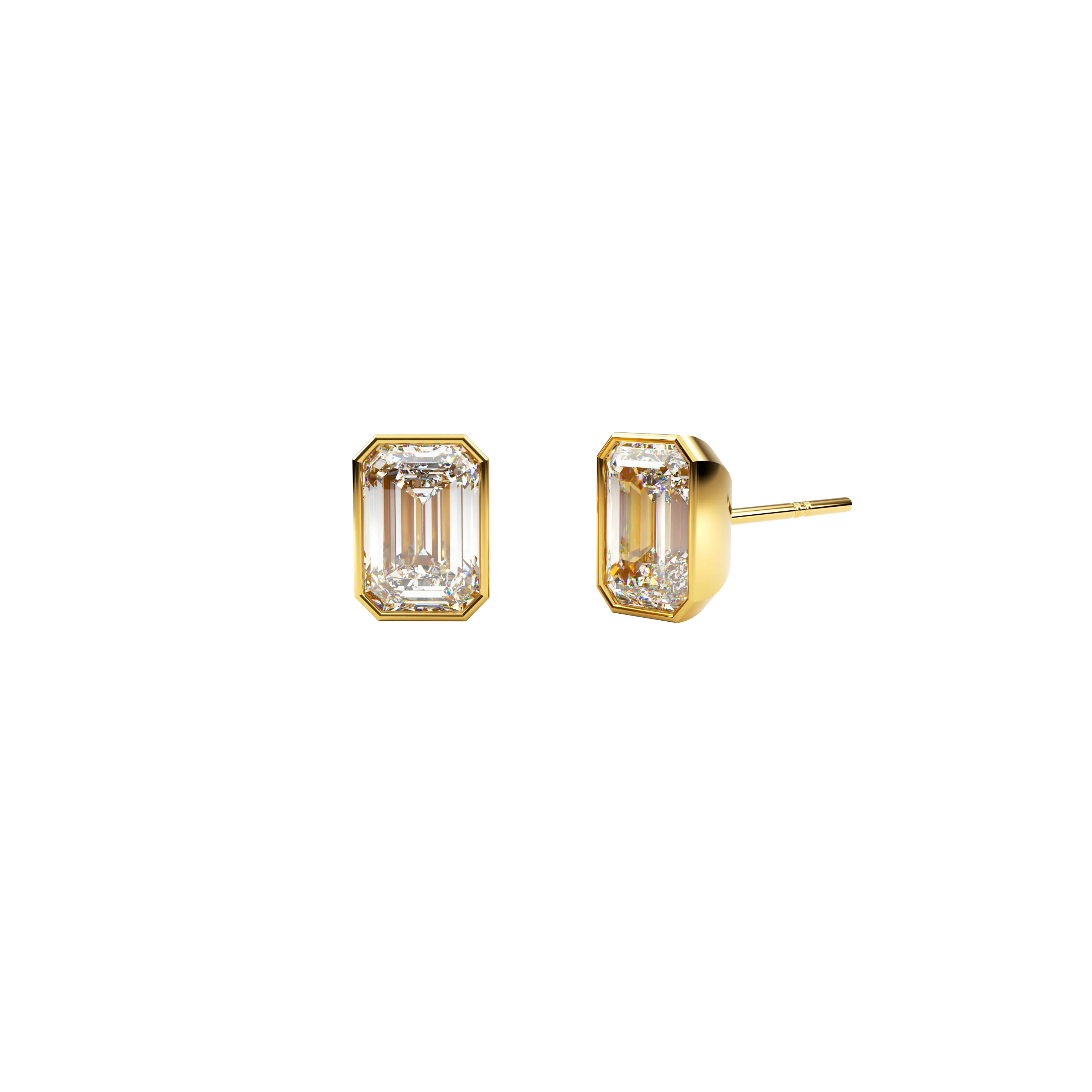 14k  Bezel Studs