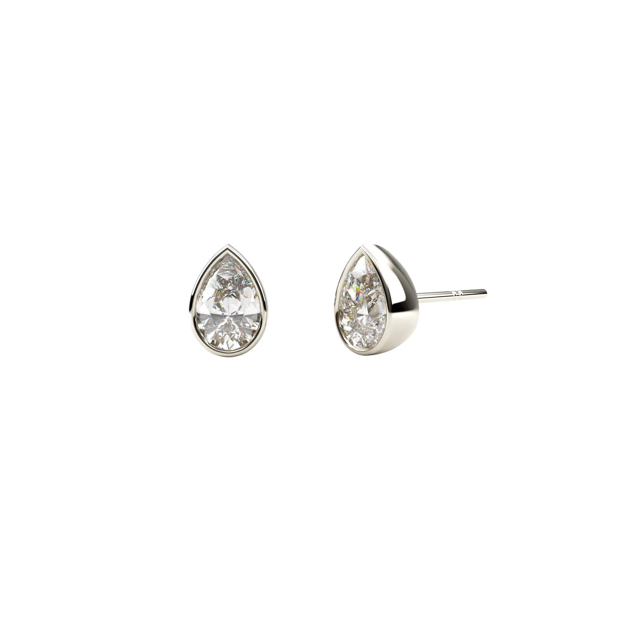 14k  Bezel Studs