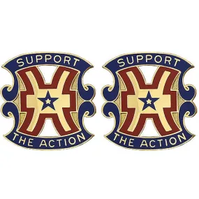 15th Support Brigade Unit Crest (Support the Action) - Sold in Pairs