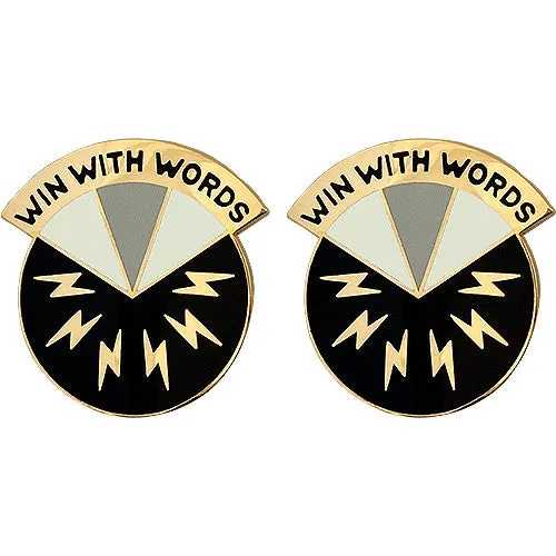17th Psychological Operations Battalion Unit Crest (Win With Words) - Sold in Pairs