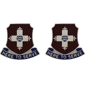 180th Medical Battalion Unit Crest (Here to Serve) - Sold in Pairs