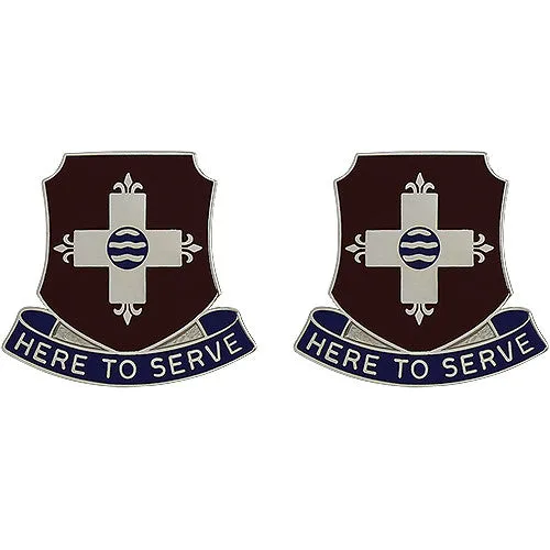 180th Medical Battalion Unit Crest (Here to Serve) - Sold in Pairs