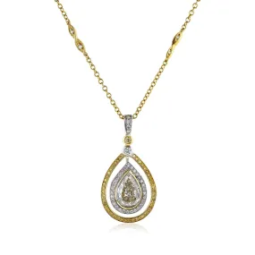 2.45ct TDW Pear Circuit Necklace (GIA)