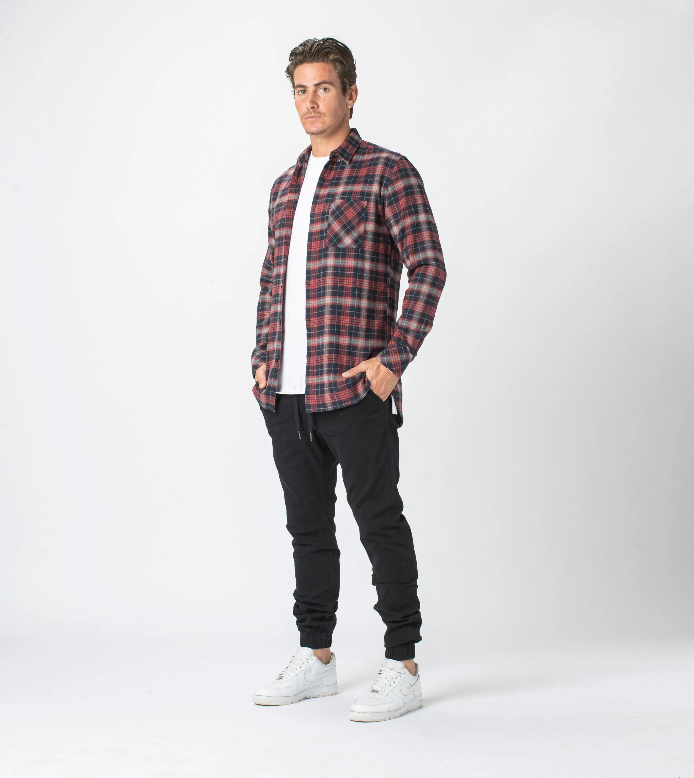 7 Foot Work Flannel LS Shirt Vintage Red