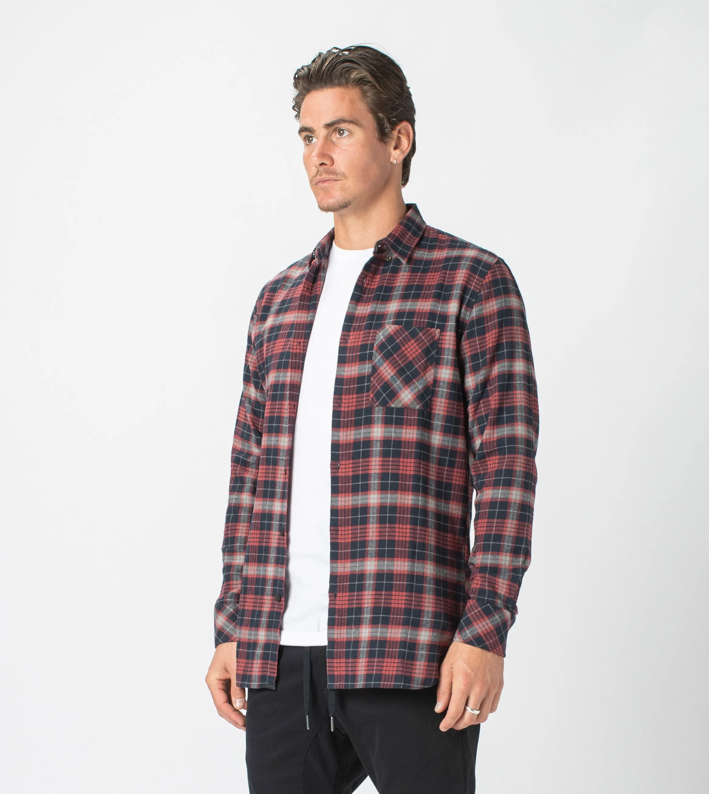 7 Foot Work Flannel LS Shirt Vintage Red