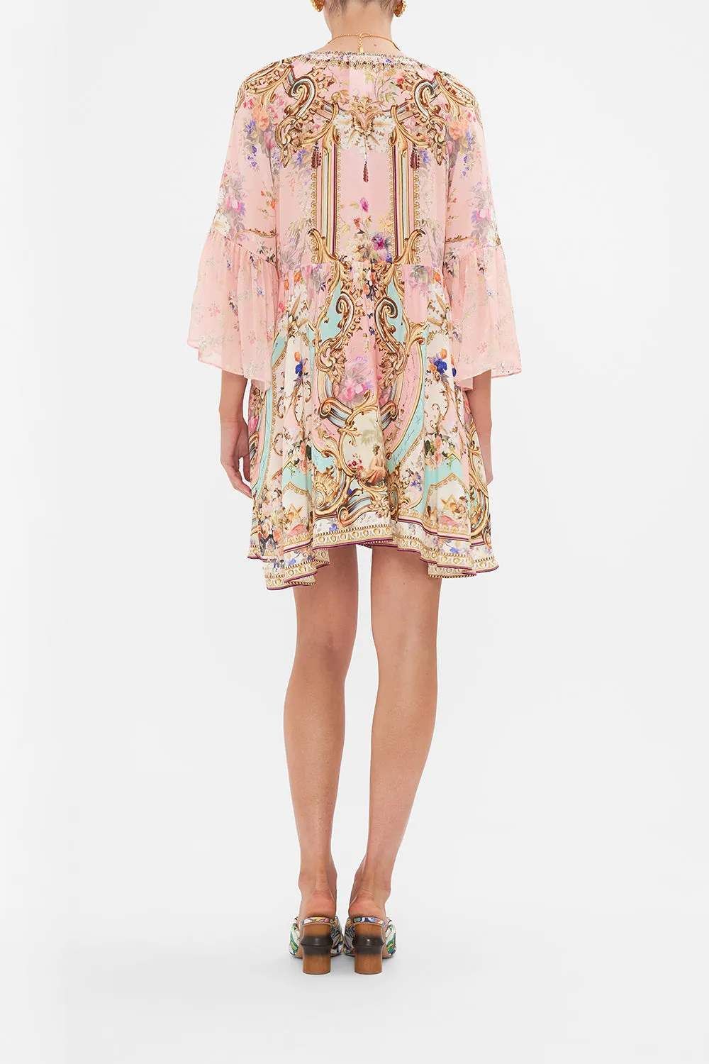 A-LINE RUFFLE SLEEVE DRESS LETTERS FROM THE PINK ROOM