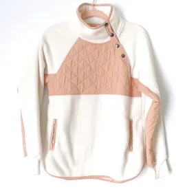Abercrombie&Fitch White Quilted Panel Pullover- Size S