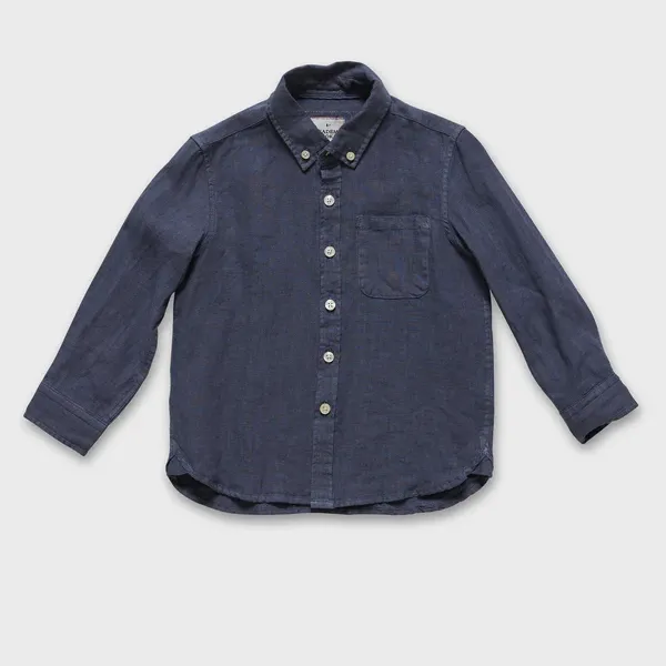Academy Rookie - Hampton Linen Shirt - infinite navy