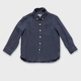 Academy Rookie - Hampton Linen Shirt - infinite navy