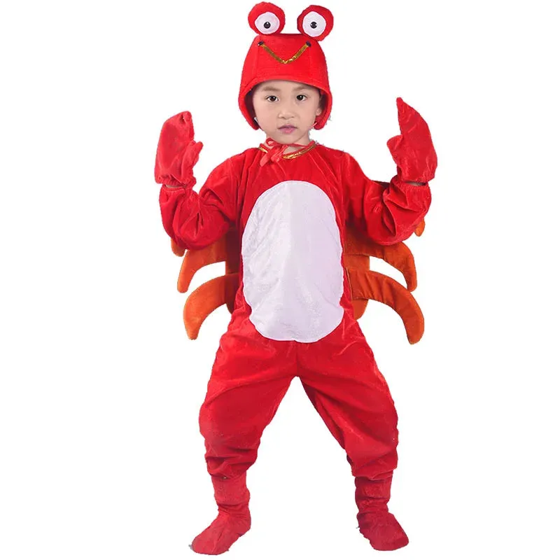 Adorable Kid Cartoon Crab Lobster Costume Clothing Jumpsuit Kid Costume