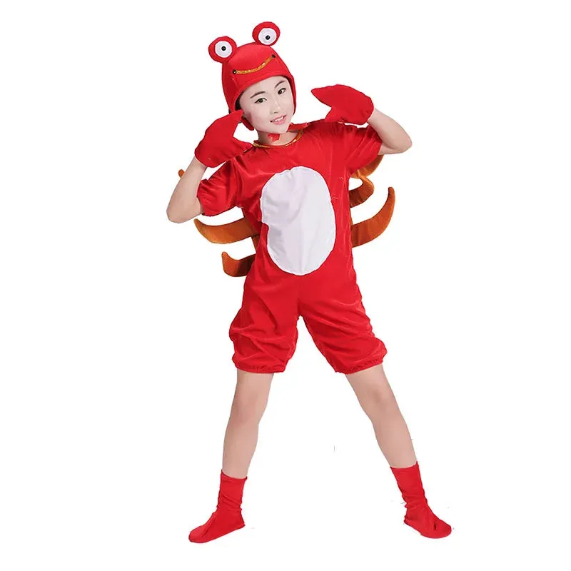 Adorable Kid Cartoon Crab Lobster Costume Clothing Jumpsuit Kid Costume