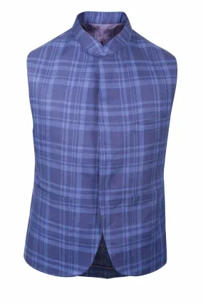 Afroz Waistcoat Navy Check