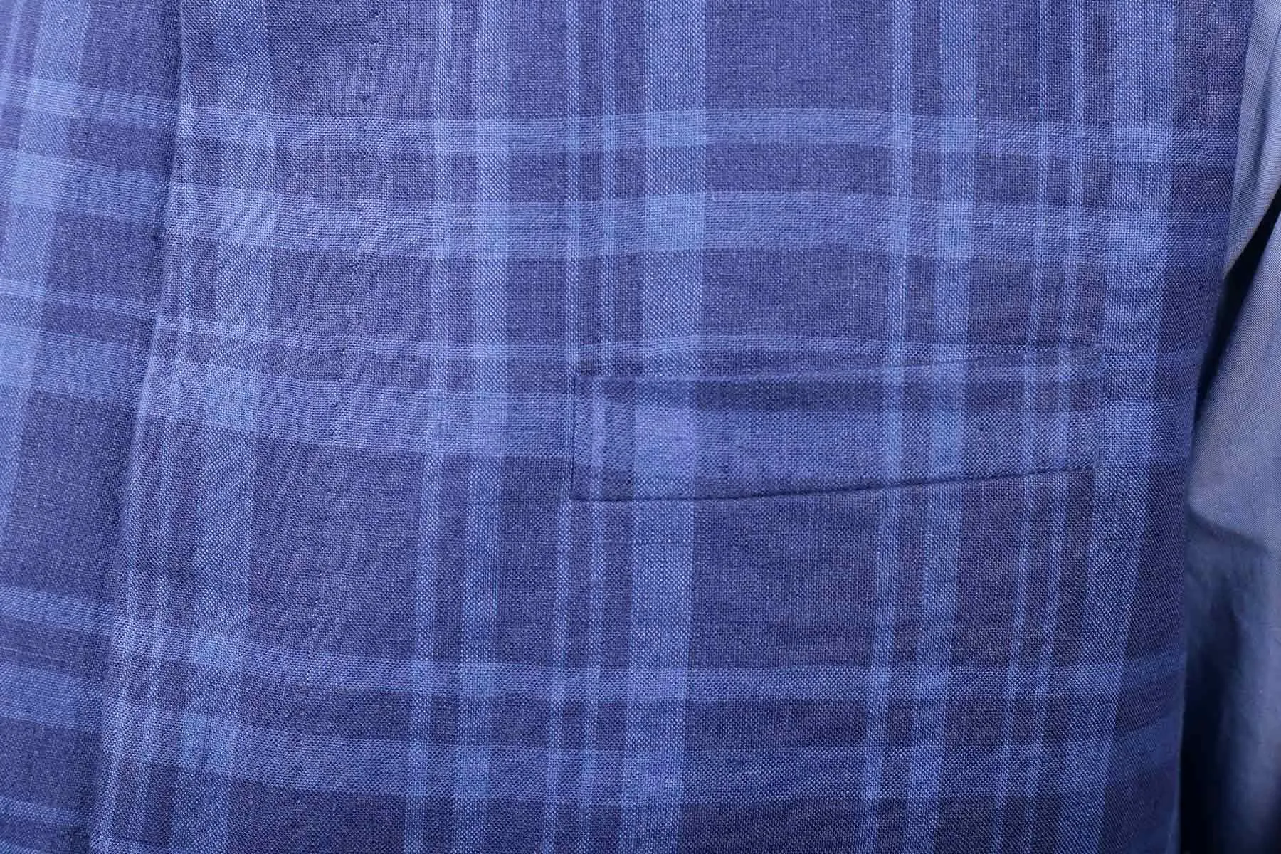 Afroz Waistcoat Navy Check