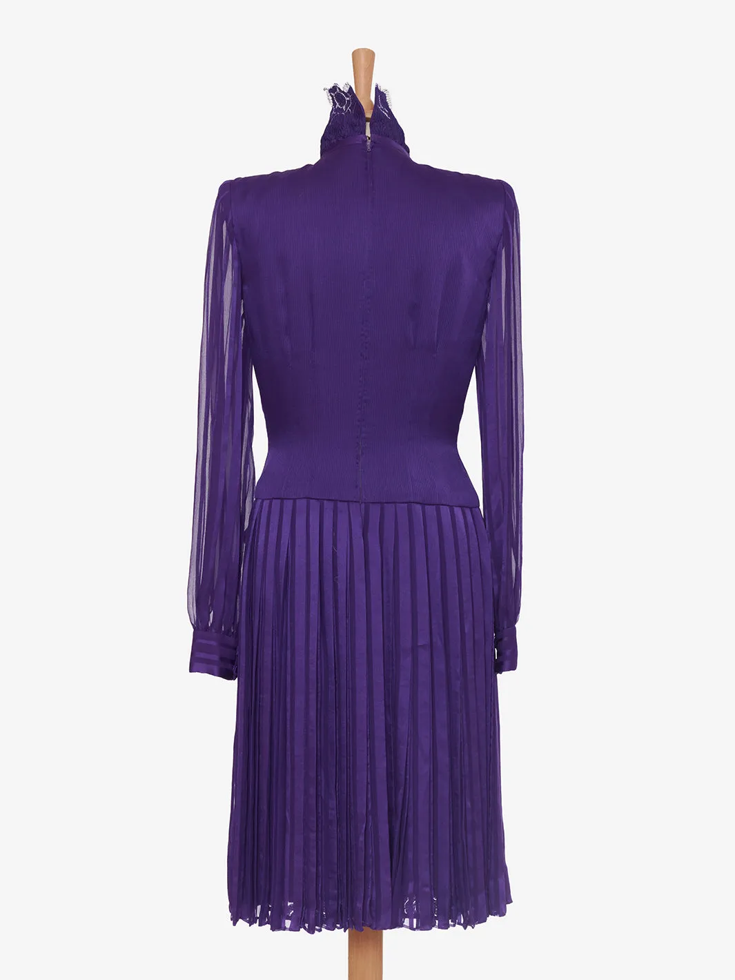 André Laug Midi dress with lace ruffles