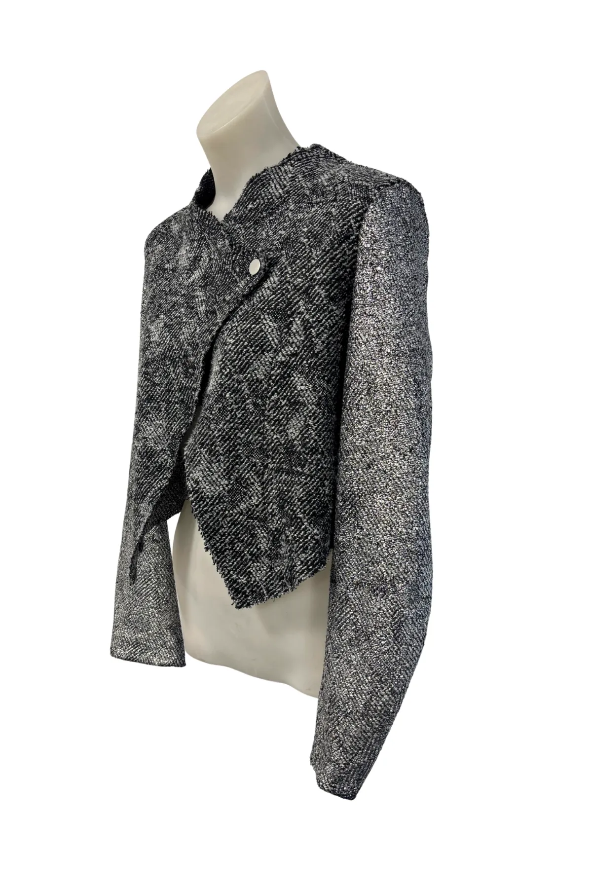 Andrea Moore NZ made cropped wool blend jacket, 10