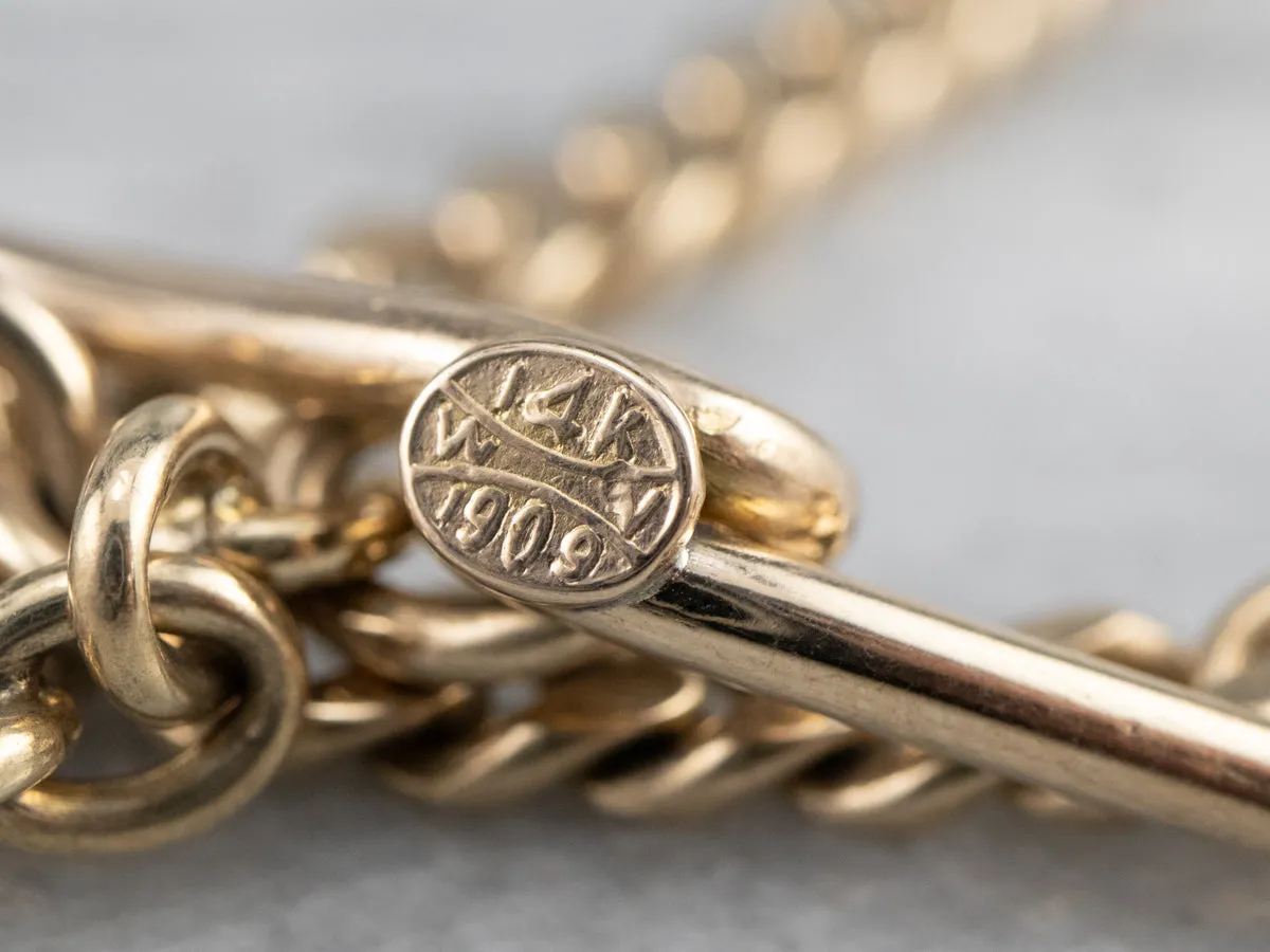 Antique Double Albert Gold Watch Chain