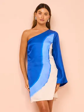 Aston Studio Easton Short Dress in Lapis
