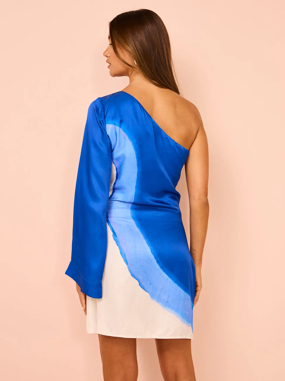 Aston Studio Easton Short Dress in Lapis