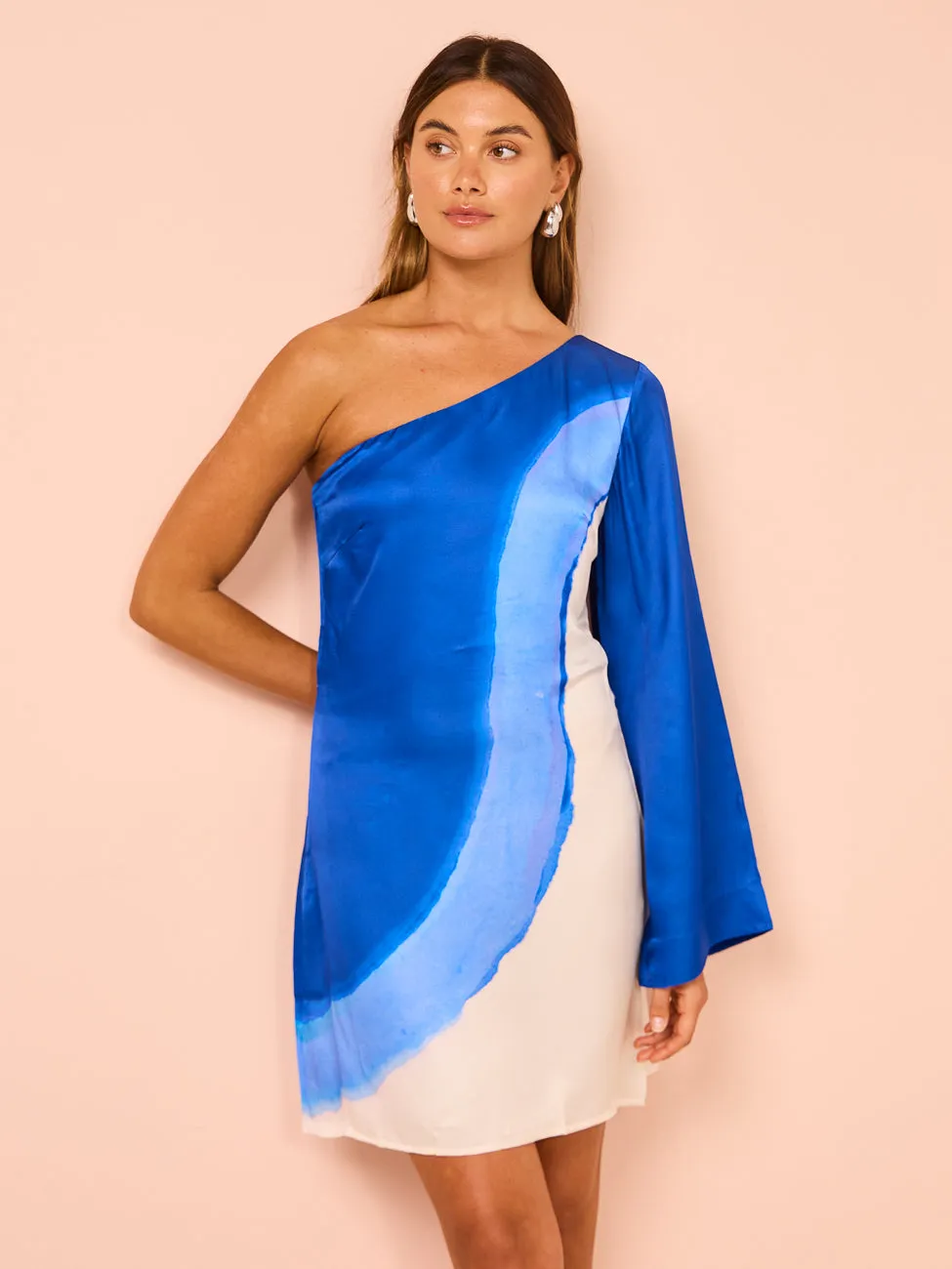 Aston Studio Easton Short Dress in Lapis