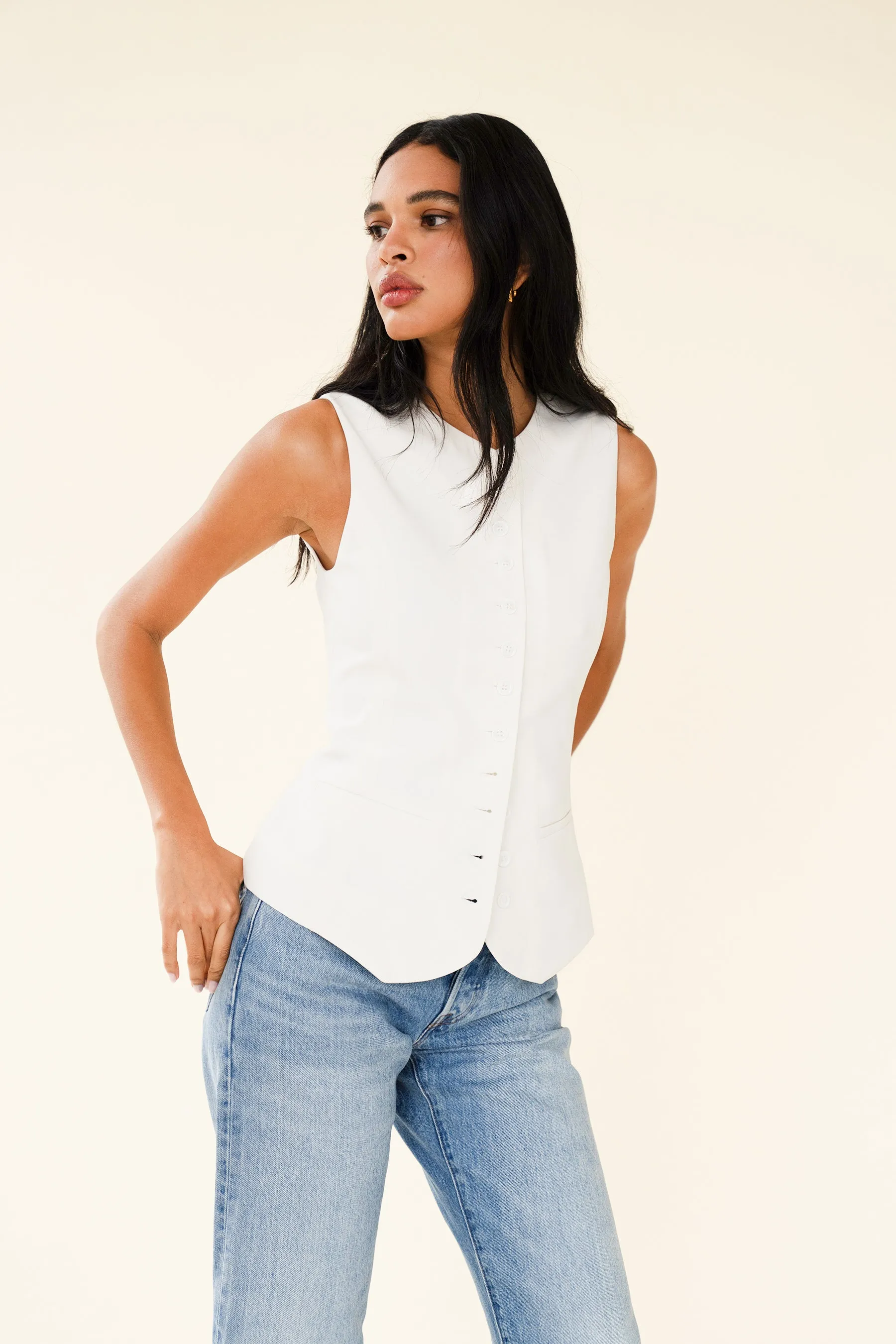 AUDREY WAISTCOAT - WHITE