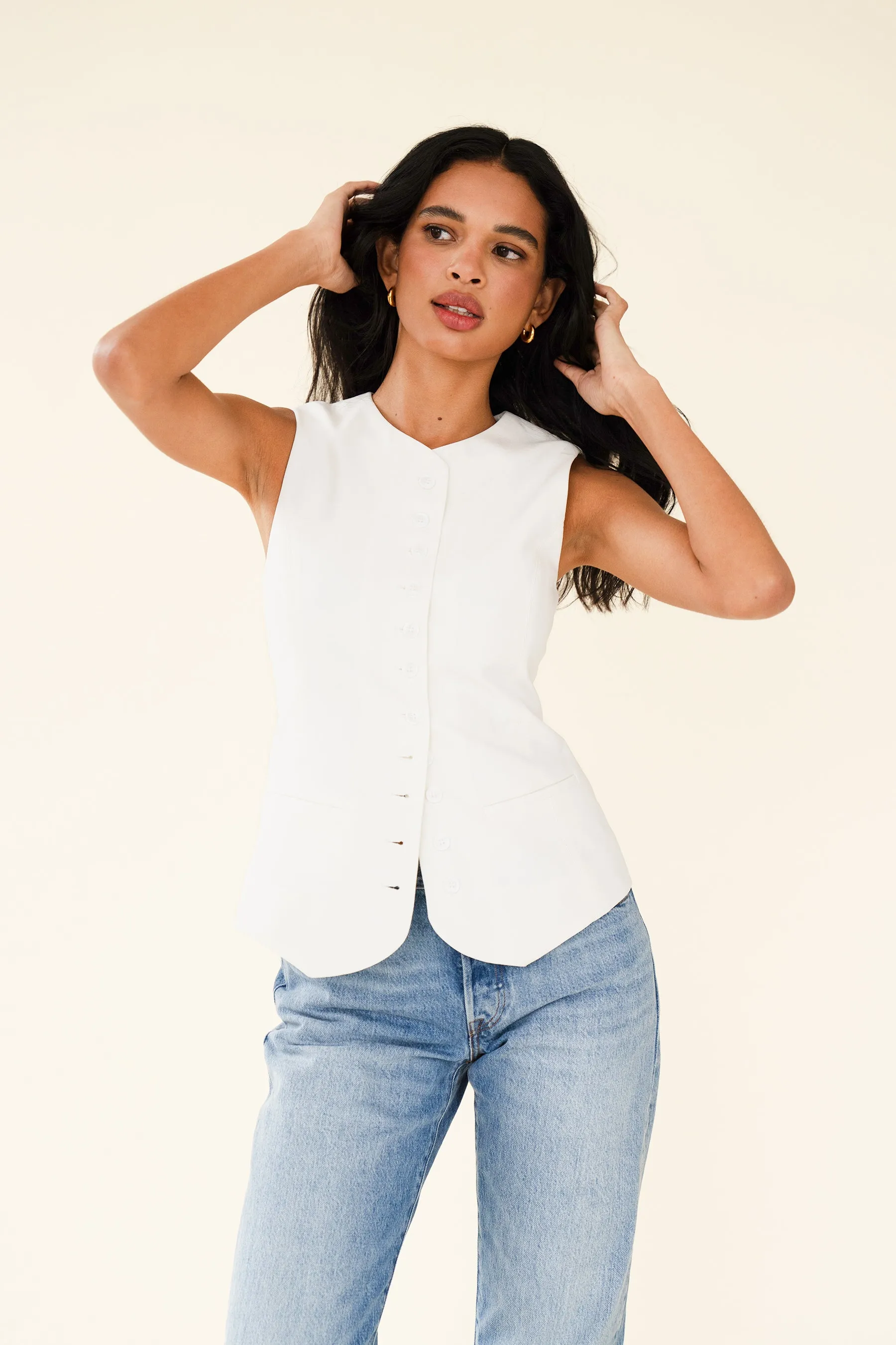 AUDREY WAISTCOAT - WHITE