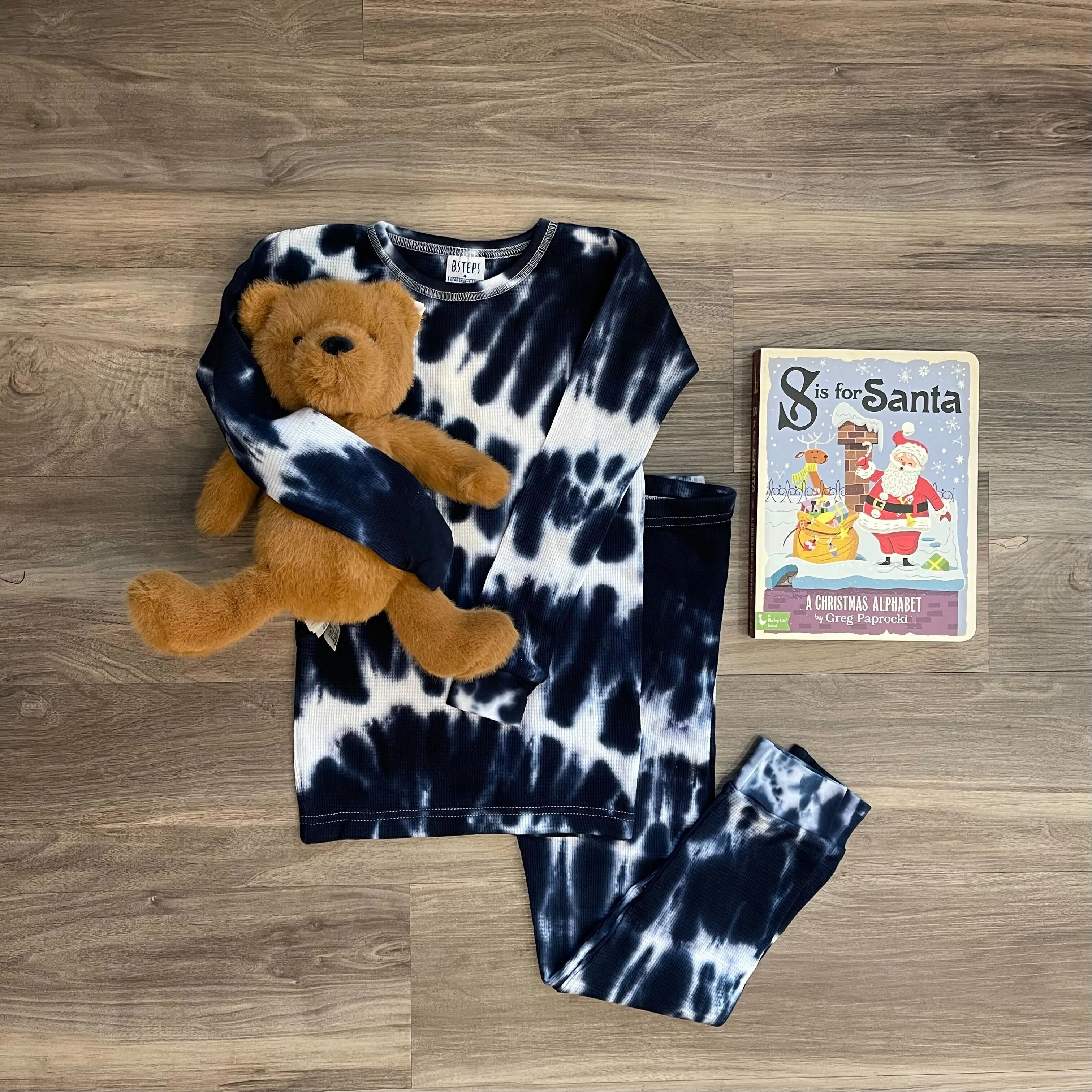 B Steps - Thermal Tie Dye Pajamas in Navy