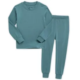 Basic Kids Modal Pajamas in Blue-Green (4/5 and 6/7)