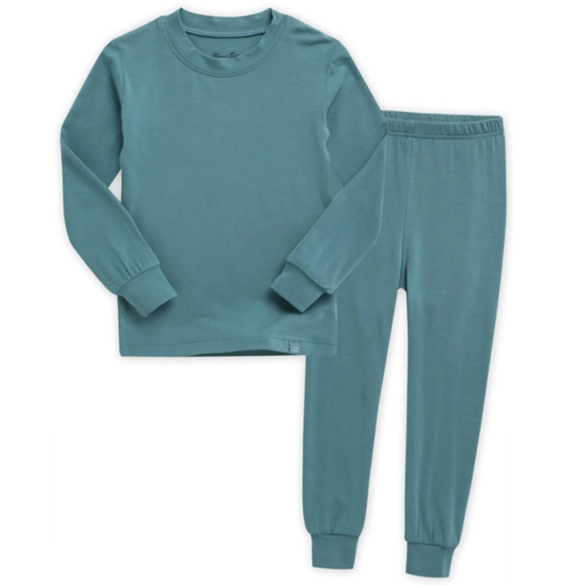 Basic Kids Modal Pajamas in Blue-Green (4/5 and 6/7)