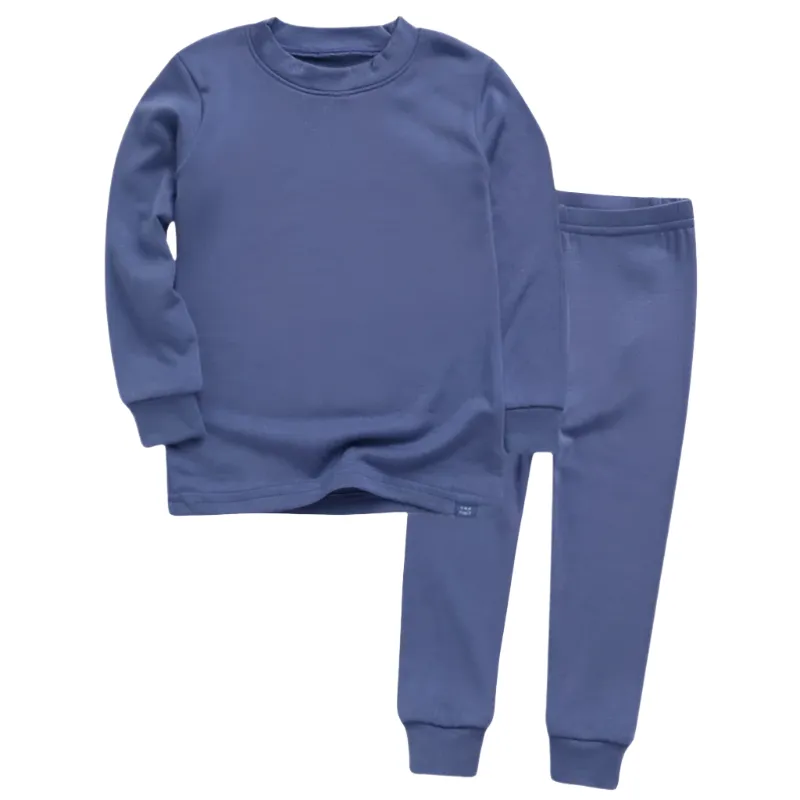 Basic Kids Modal Pajamas in Blue