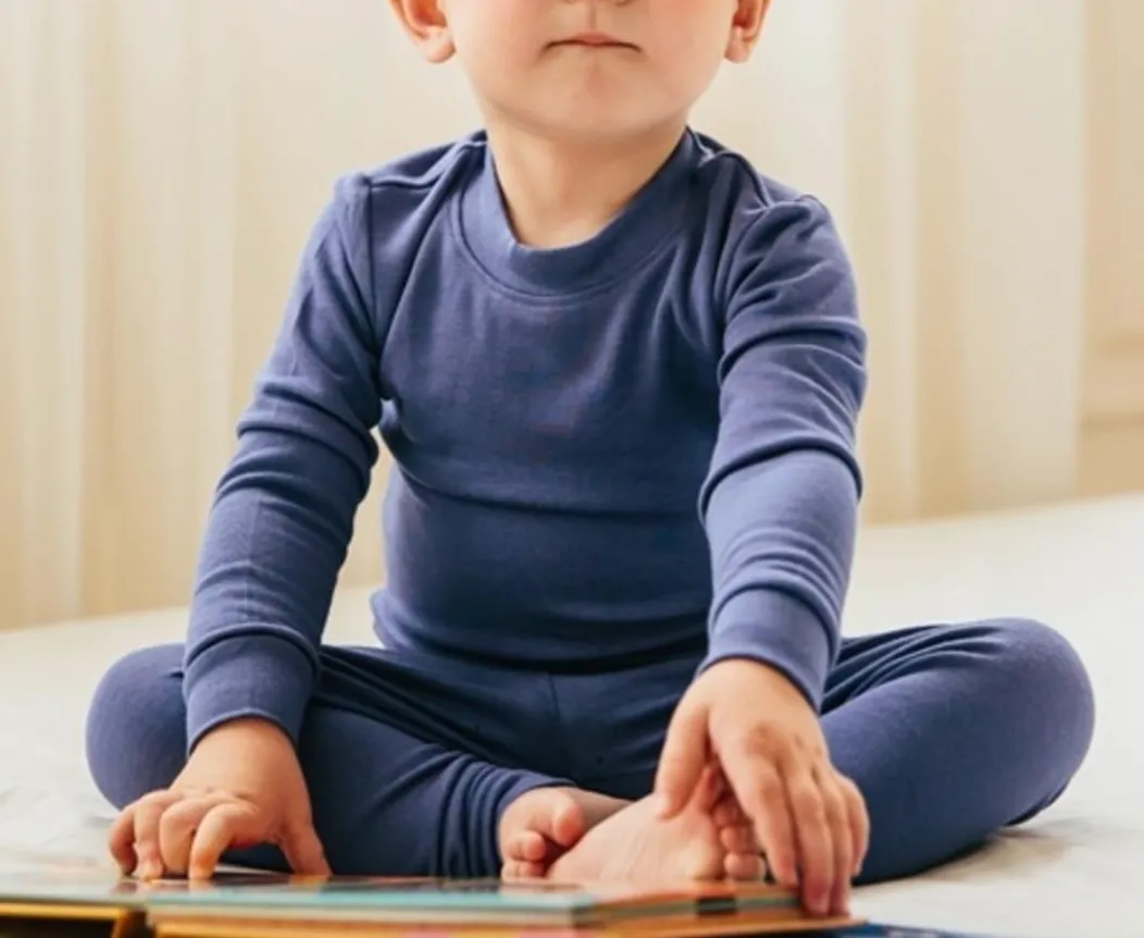Basic Kids Modal Pajamas in Blue