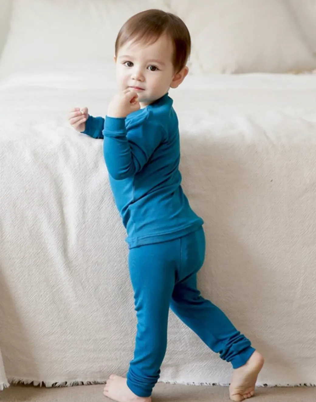 Basic Kids Modal Pajamas in Peacock