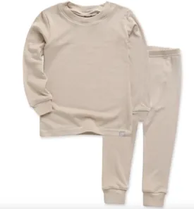 Basic Kids Modal Pajamas in Sand